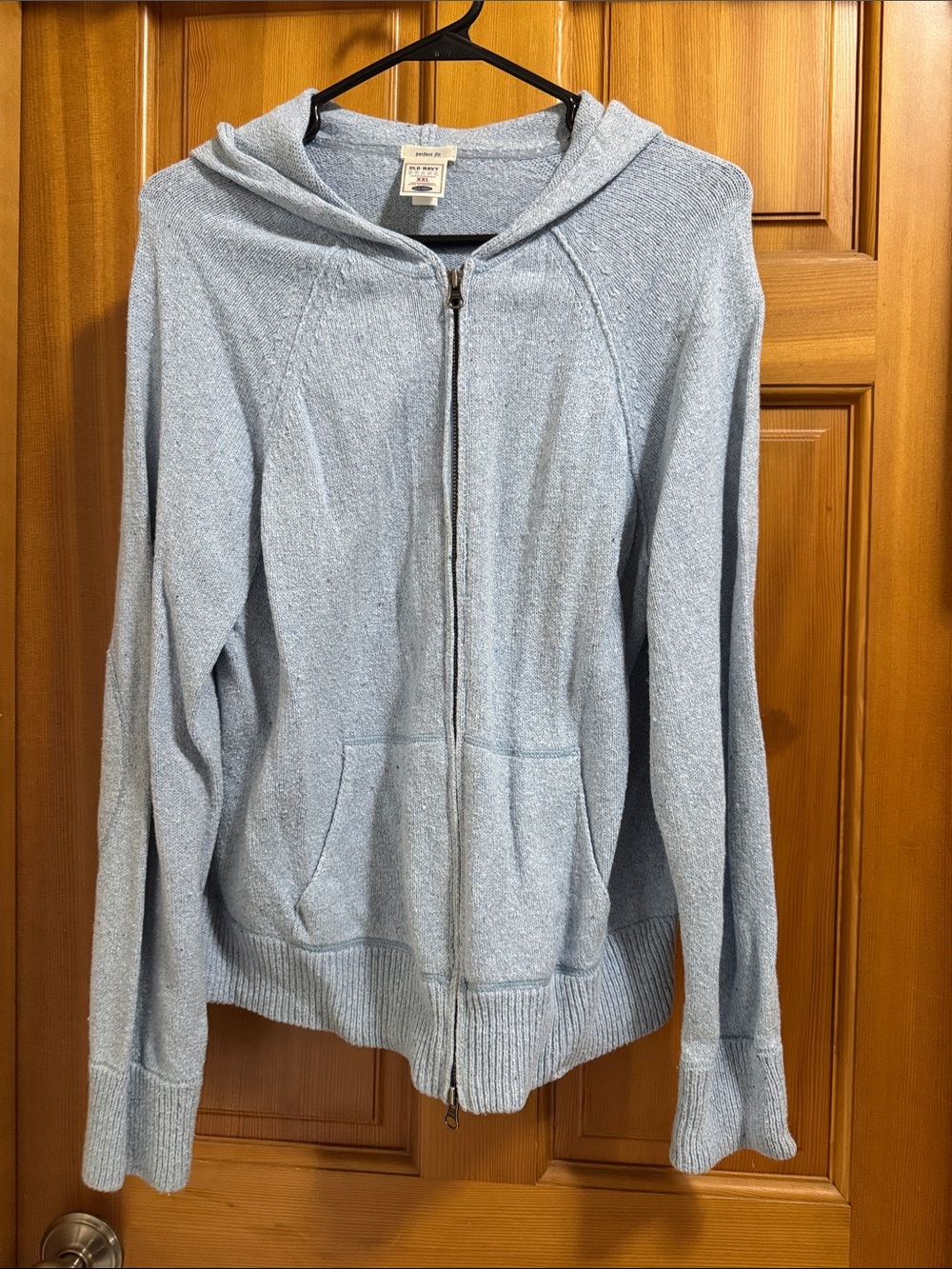 Old Navy Light Blue Zip-Up Hoodie Sweater